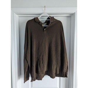 MENS TOMMY BAHAMA LS SHIRT BROWN SIZE 2XL
